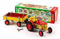 model Zetor traktor s valníkem (ČERVENÝ)